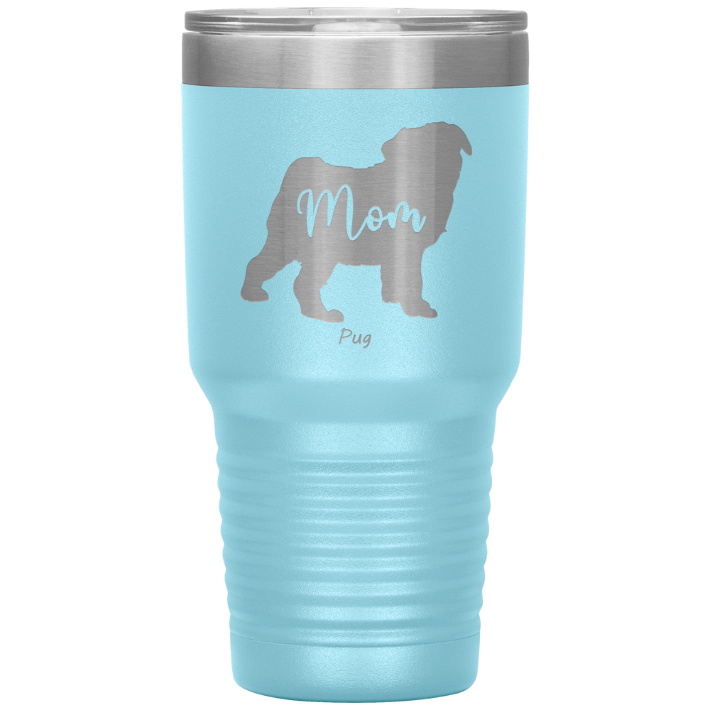 Pug Mom Silhouette 30 Oz. Tumbler