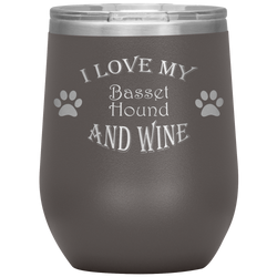 I Love My Basset Hound and Wine