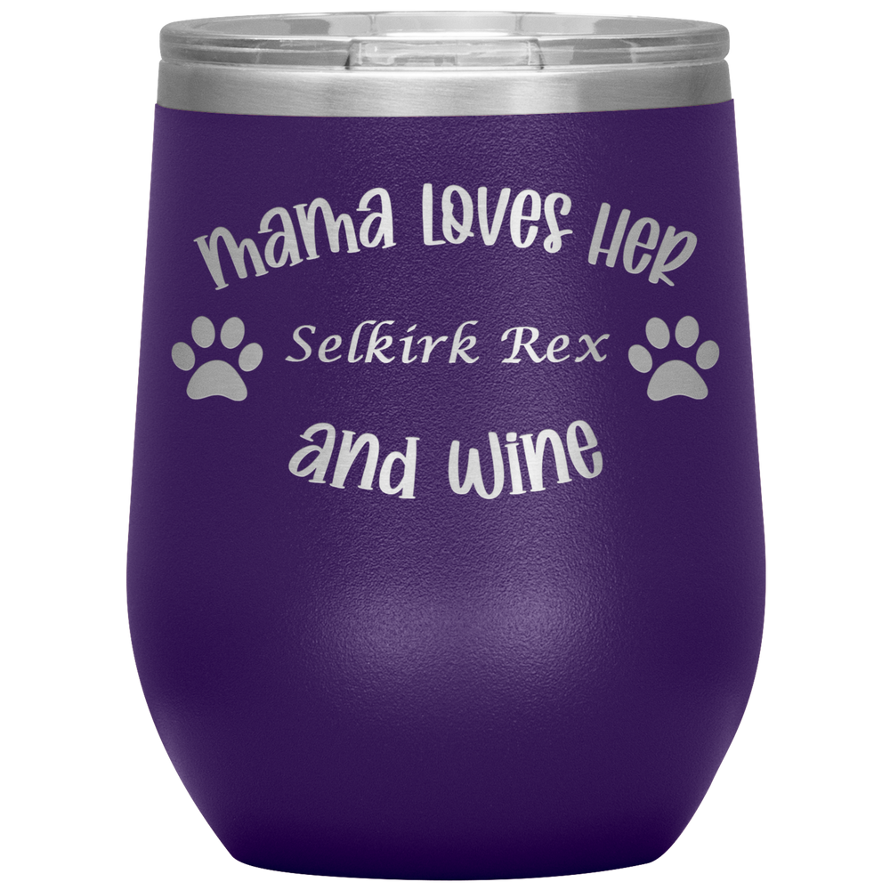 Mama Loves Her Selkirk Rex and Wine