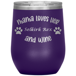 Mama Loves Her Selkirk Rex and Wine