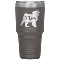 Pug Mom Silhouette 30 Oz. Tumbler