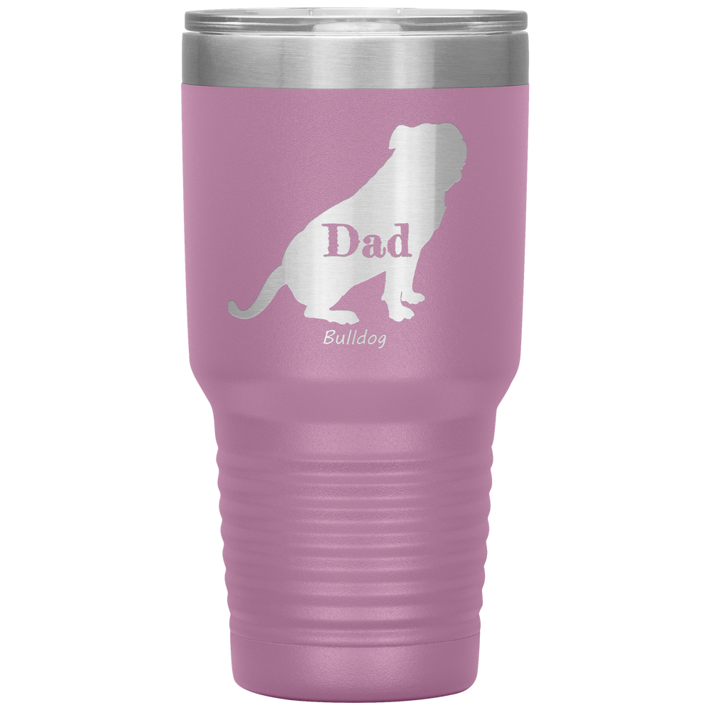 Bulldog Dad Silhouette 30 Oz. Tumbler