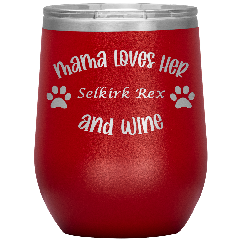 Mama Loves Her Selkirk Rex and Wine