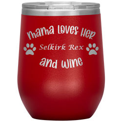 Mama Loves Her Selkirk Rex and Wine