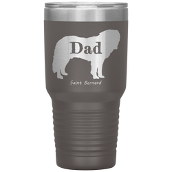 Saint Bernard Dad Silhouette 30 Oz. Tumbler