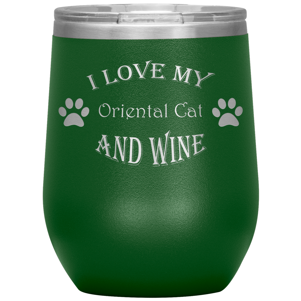I Love My Oriental Cat and Wine