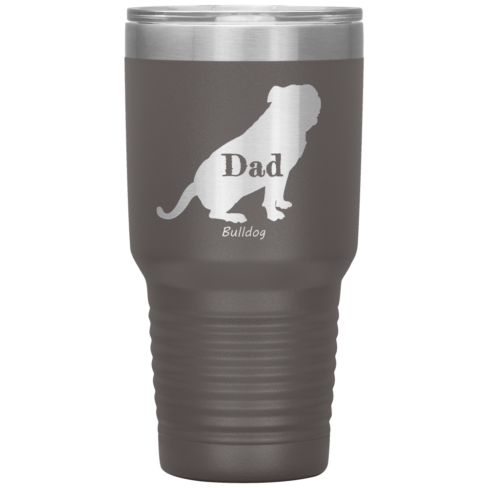 Bulldog Dad Silhouette 30 Oz. Tumbler