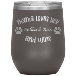 Mama Loves Her Selkirk Rex and Wine